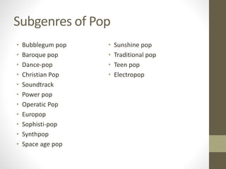 Research into Pop | PPT