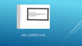 NIH CERTIFICATE
 