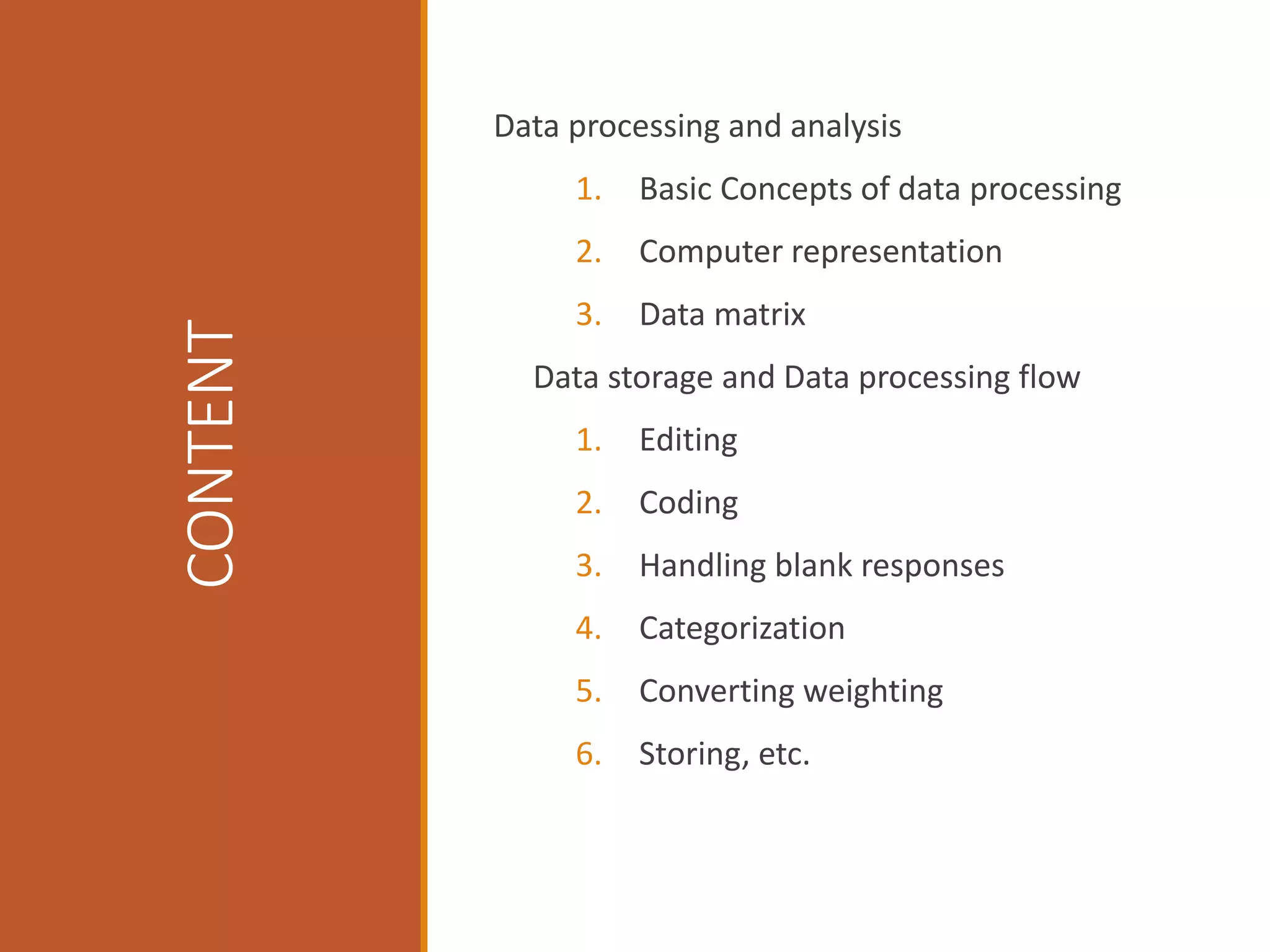 Data processing and analysis | PPTX