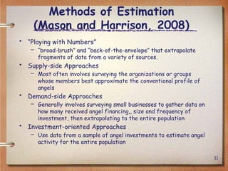 Estimating the Size and Impact of Angel Investment Activity in Canada ...