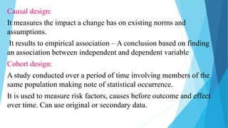 Causal Design Example Research design and variables | PPTX