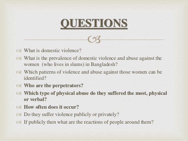 Literature review in domestic violence