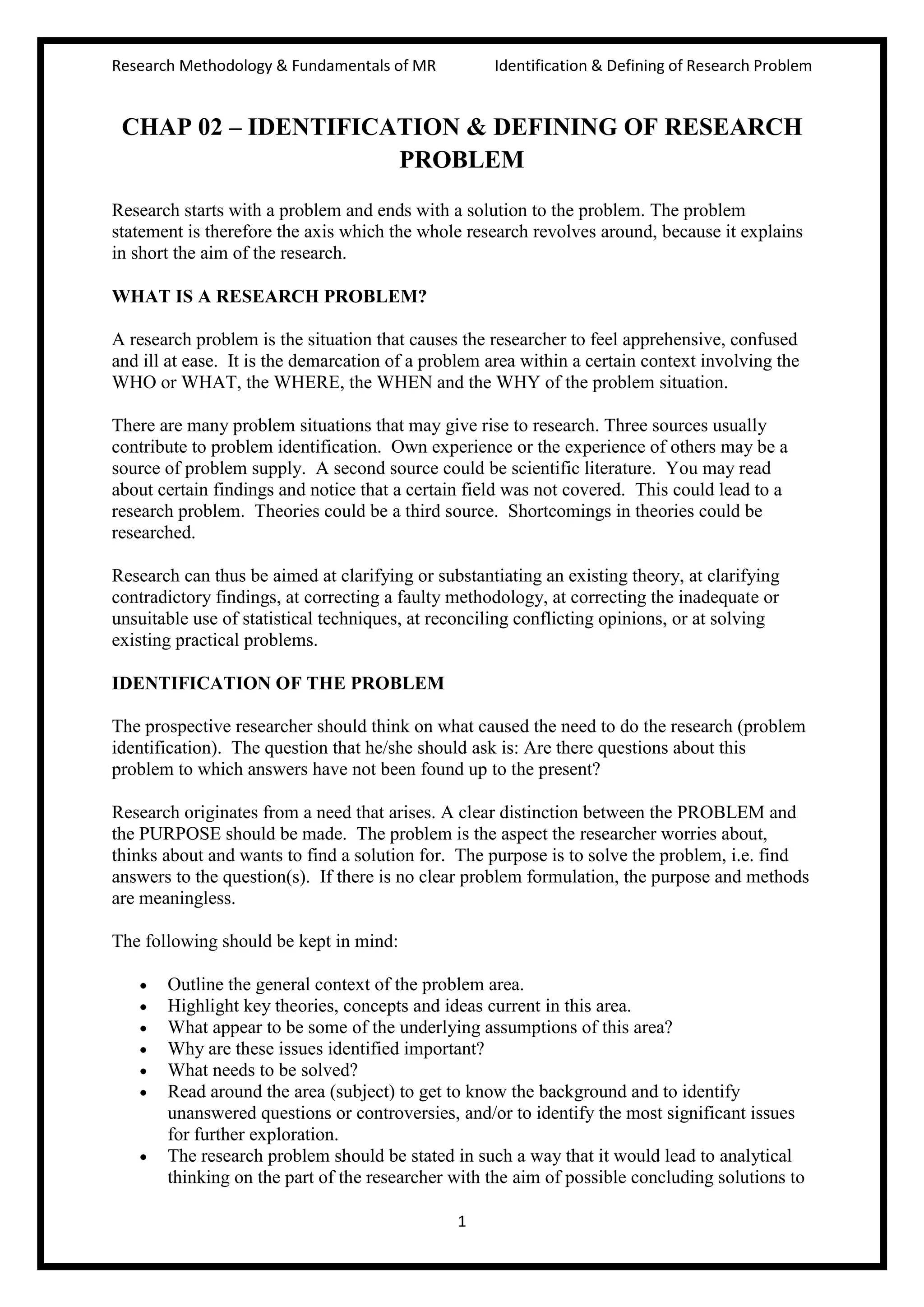 Research problem | DOCX