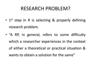 Research problem | PPTX