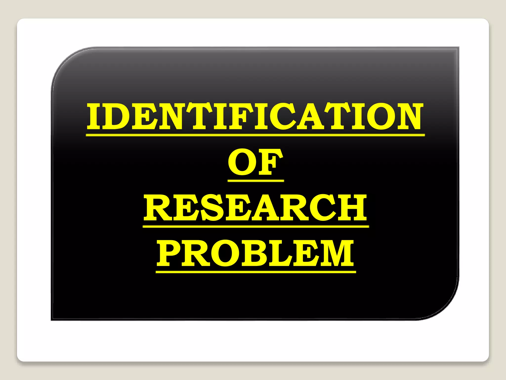 Research problem | PPTX