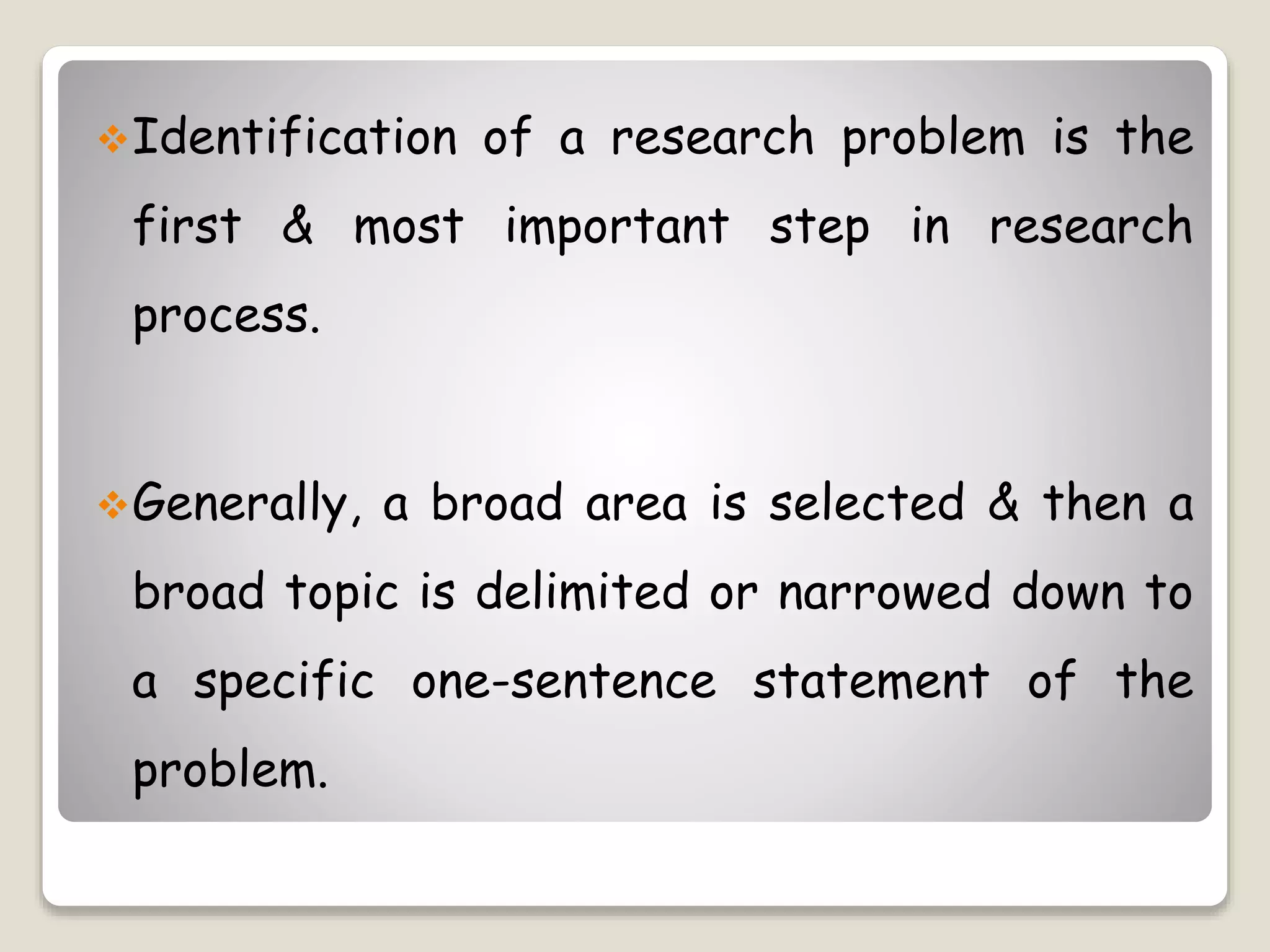 Research problem | PPTX
