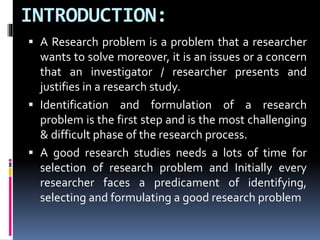 Research problem | PPTX