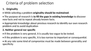 research problem Identification in research | PPTX