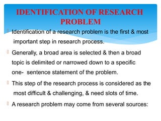 Research problem identification ,Nursing Research | PPTX