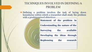 Get Involved In Problem Research problem | PPTX