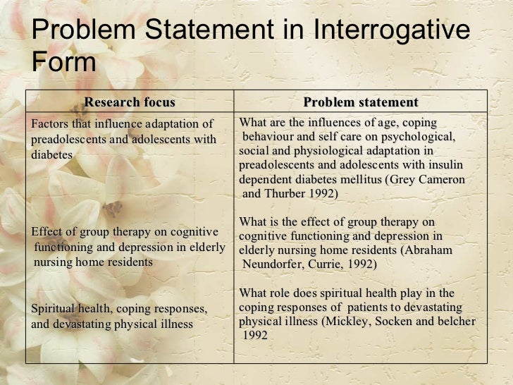 Nursing research problem statement ppt