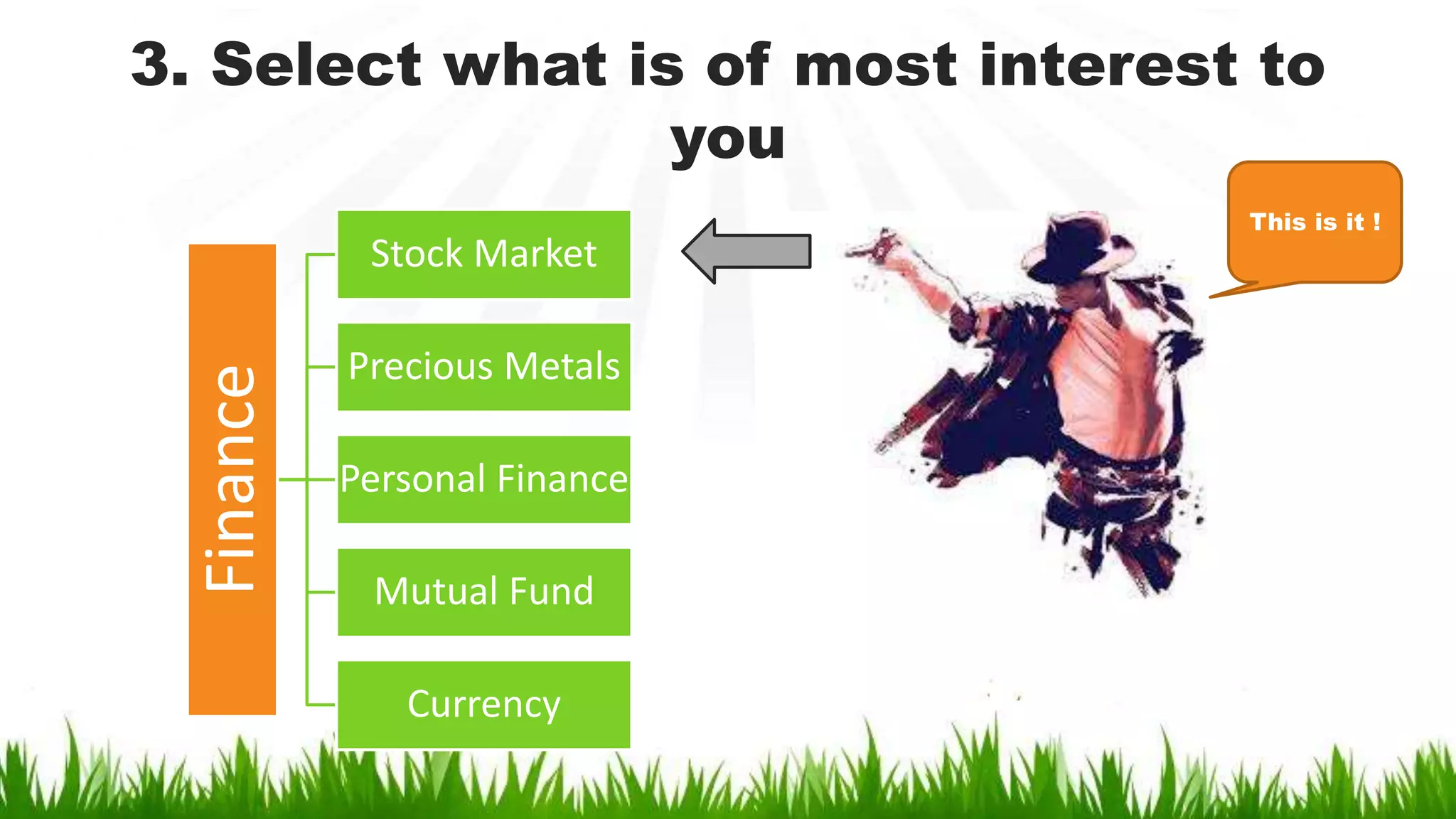 3. Select what is of most interest to
you
Finance Stock Market
Precious Metals
Personal Finance
Mutual Fund
Currency
This is it !
 
