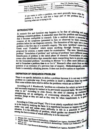 Selection and Formulation of Legal Research Problem | PDF