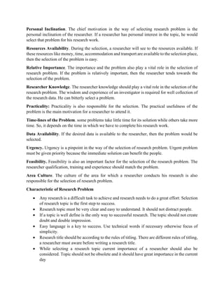 Research problem & research design | PDF