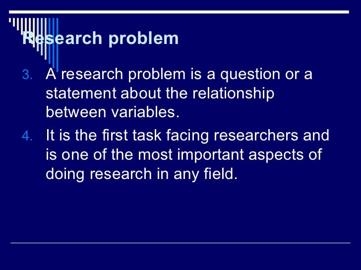 research problem statement slideshare