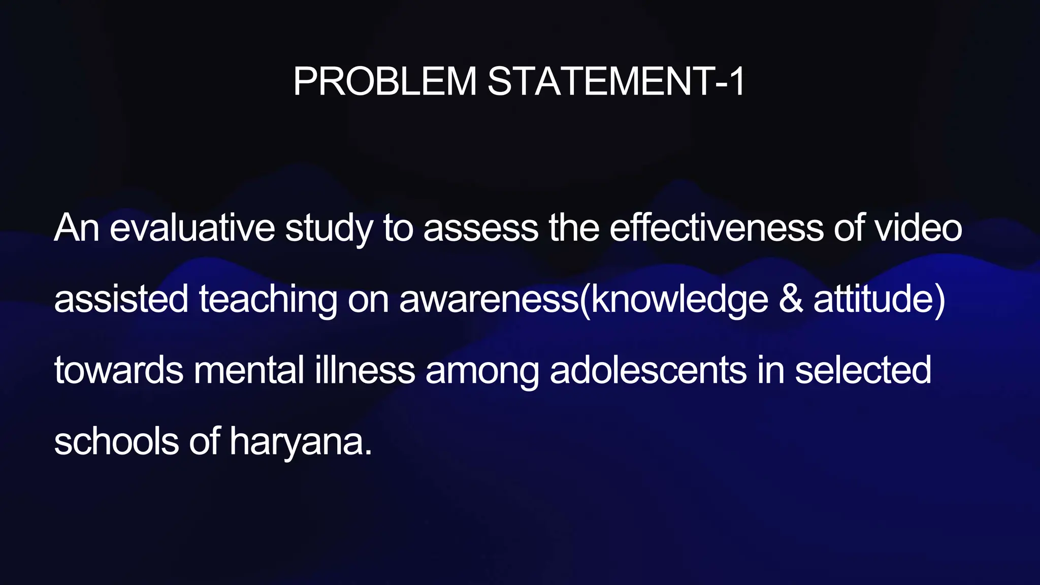 RESEARCH PROBLEM STATEMENT -M.SC.pptx | Educational Assessment | Education