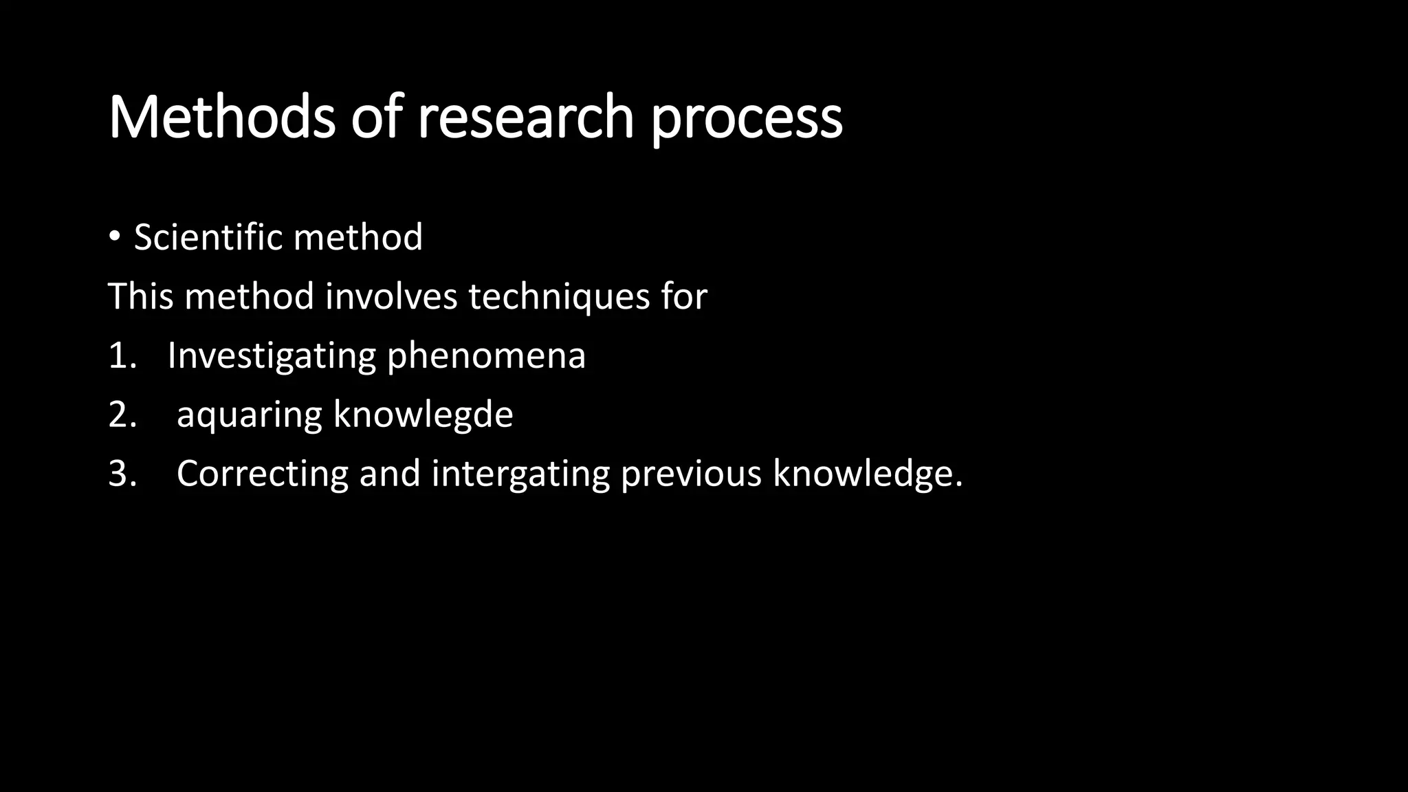 Research process .... | PPTX | Science