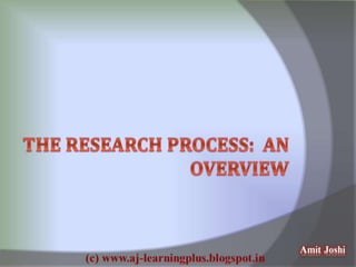 Research process best explained..
