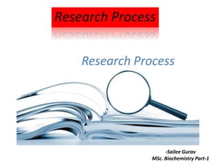 Research Process
- Sailee Gurav
MSc. Biochemistry Part 1
Research Process
-Sailee Gurav
MSc. Biochemistry Part-1
 