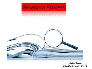 Research Process
Research Process
- Sailee Gurav
MSc. Biochemistry Part 1

-Sailee Gurav
MSc. Biochemistry Part-1

 