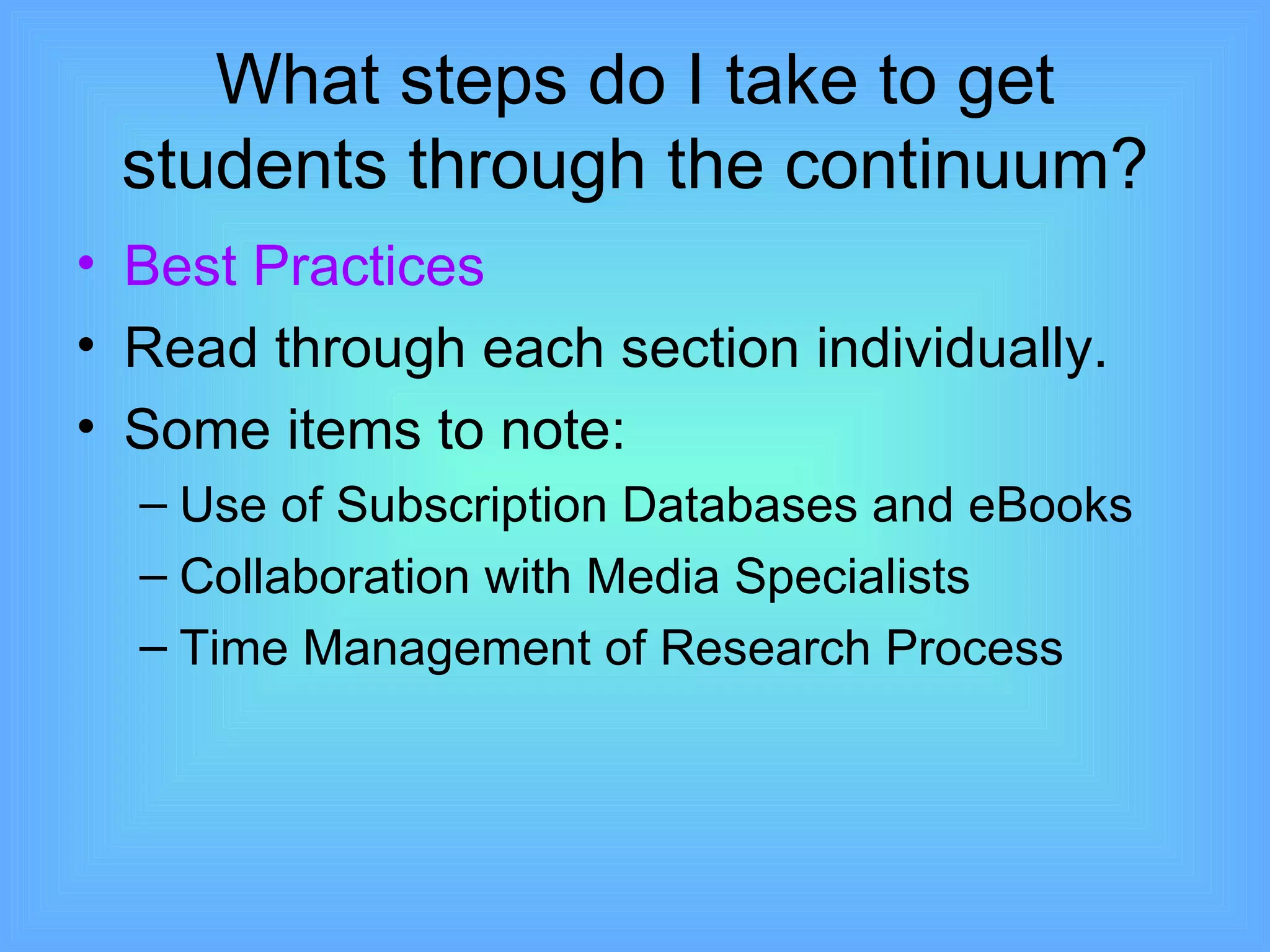 The research process ppt