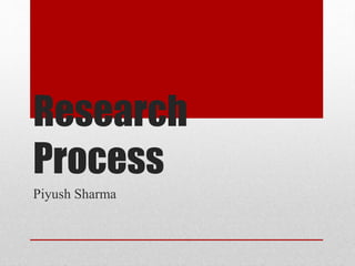 Research
Process
Piyush Sharma
 