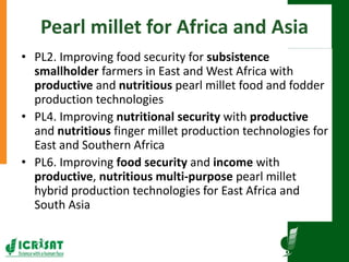 Research program on dryland cereals