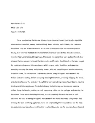 Research project gender roles