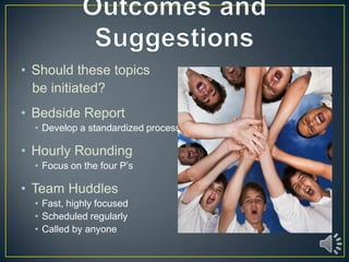 Collaboration Bedside Rounding Research project 3 for Kristen Brame | PPTX