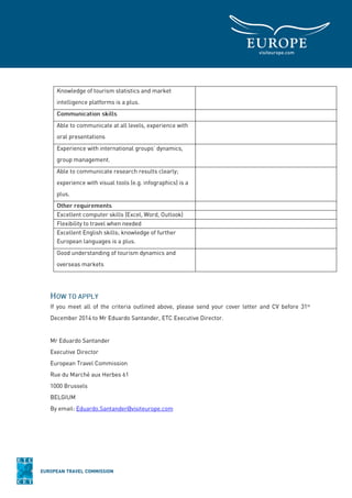 EUROPEAN TRAVEL COMMISSION 
Drukproef 
Bon à tirer 2 
Datum/ Date............................... 
Goedgekeurd door / Approuvé par 
...................................................... 
Fax : 02 522 02 07 
Drukproef 
Bon à tirer 3 
Datum/ Date............................... 
Goedgekeurd door / Approuvé par 
...................................................... 
Fax : 02 522 02 07 
Drukproef 
Bon à tirer 4 
Datum/ Date............................... 
Goedgekeurd door / Approuvé par 
...................................................... 
Fax : 02 522 02 07 
Drukproef 
Bon à tirer 5 
Datum/ Date............................... 
Goedgekeurd door / Approuvé par 
...................................................... 
Fax : 02 522 02 07 
Drukproef 
Bon à tirer 6 
Datum/ Date............................... 
Goedgekeurd door / Approuvé par 
...................................................... 
Fax : 02 522 02 07 
❒ zonder verbetering / sans correction 
❒ met verbetering, zonder nieuwe drukproef 
avec correction, sans nouvelle épreuve 
❒ nieuwe drukproef / nouvelle épreuve 
❒ zonder verbetering / sans correction 
❒ met verbetering, zonder nieuwe drukproef 
avec correction, sans nouvelle épreuve 
❒ nieuwe drukproef / nouvelle épreuve 
❒ zonder verbetering / sans correction 
❒ met verbetering, zonder nieuwe drukproef 
avec correction, sans nouvelle épreuve 
❒ nieuwe drukproef / nouvelle épreuve 
❒ zonder verbetering / sans correction 
❒ met verbetering, zonder nieuwe drukproef 
avec correction, sans nouvelle épreuve 
❒ nieuwe drukproef / nouvelle épreuve 
❒ zonder verbetering / sans correction 
❒ met verbetering, zonder nieuwe drukproef 
avec correction, sans nouvelle épreuve 
❒ nieuwe drukproef / nouvelle épreuve 
CEYSENS 
PRESTO 
PRINT 
+ 
CEYSENS 
PRESTO 
PRINT 
+ 
CEYSENS 
PRESTO 
PRINT 
+ 
CEYSENS 
PRESTO 
PRINT 
+ 
CEYSENS 
PRESTO 
PRINT 
+ 
bon à tirer.pdf 1 17/06/11 12:04 
