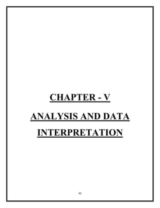 45
CHAPTER - V
ANALYSIS AND DATA
INTERPRETATION
 