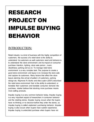 Research project on impulse buying behavior (1) | DOCX