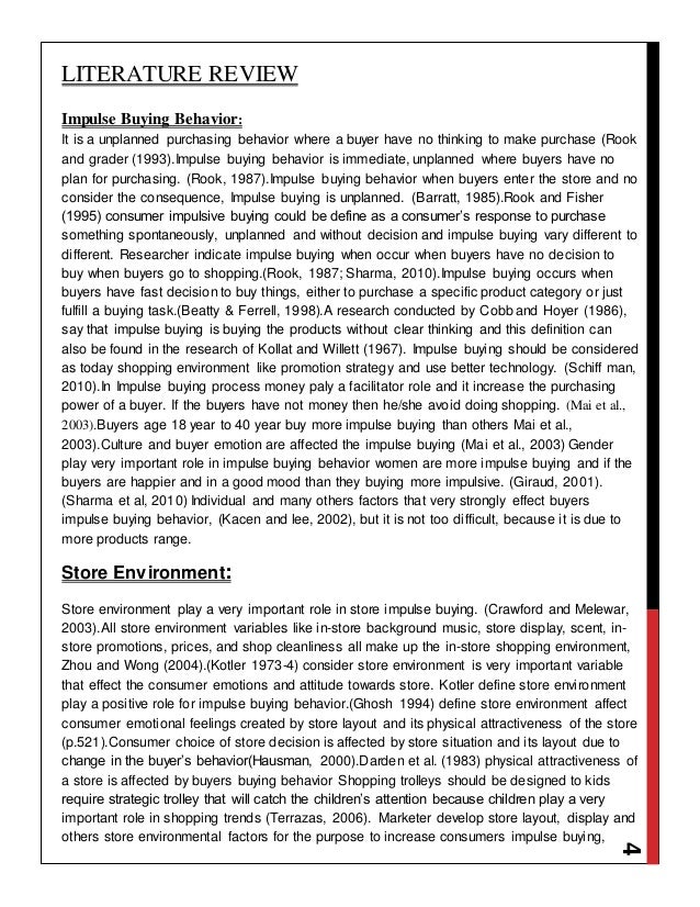literature review buying behaviour