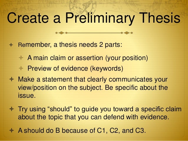 preliminary thesis example