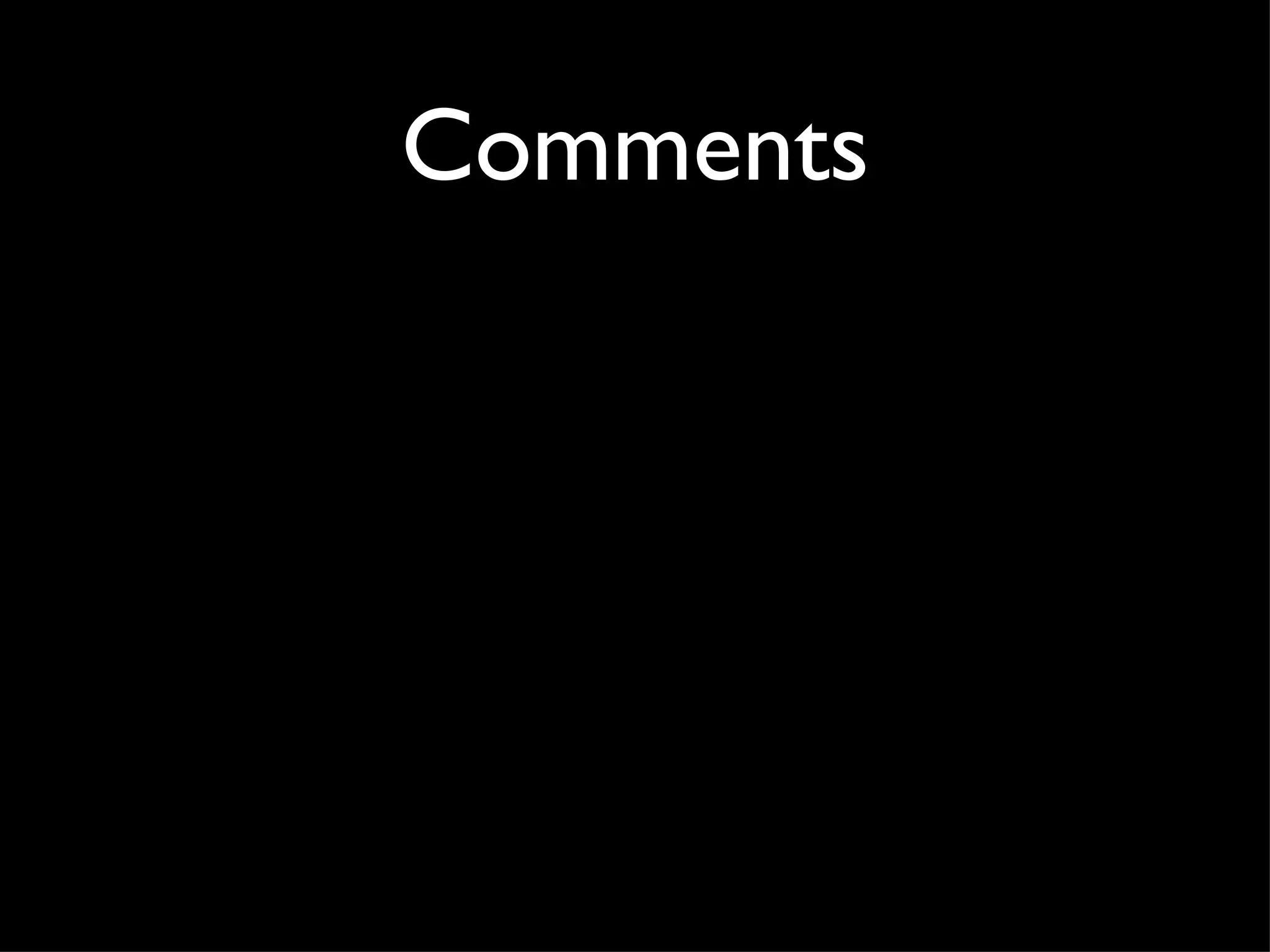 Comments 