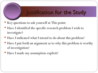 Justify In Research Research proposal | PPT