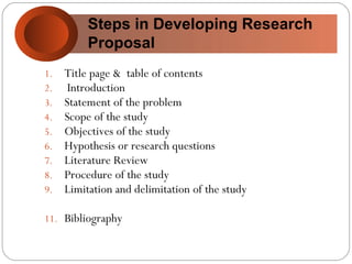 Research proposal