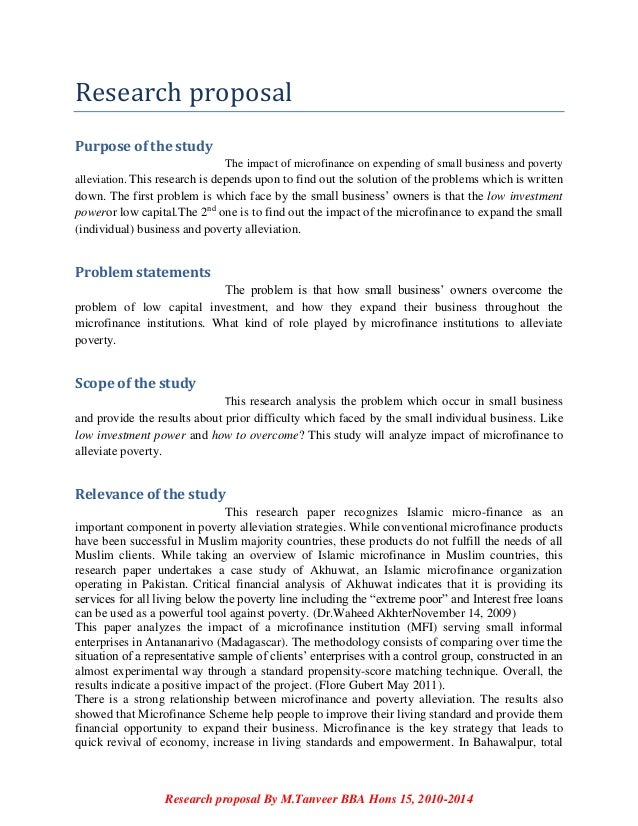 Research proposal topics on poverty