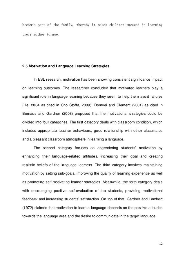 Research proposal on motivation