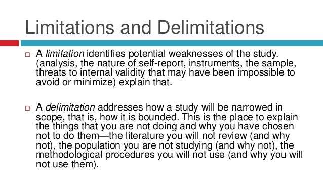 delimitation definition in research