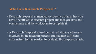 define research proposal in research methodology