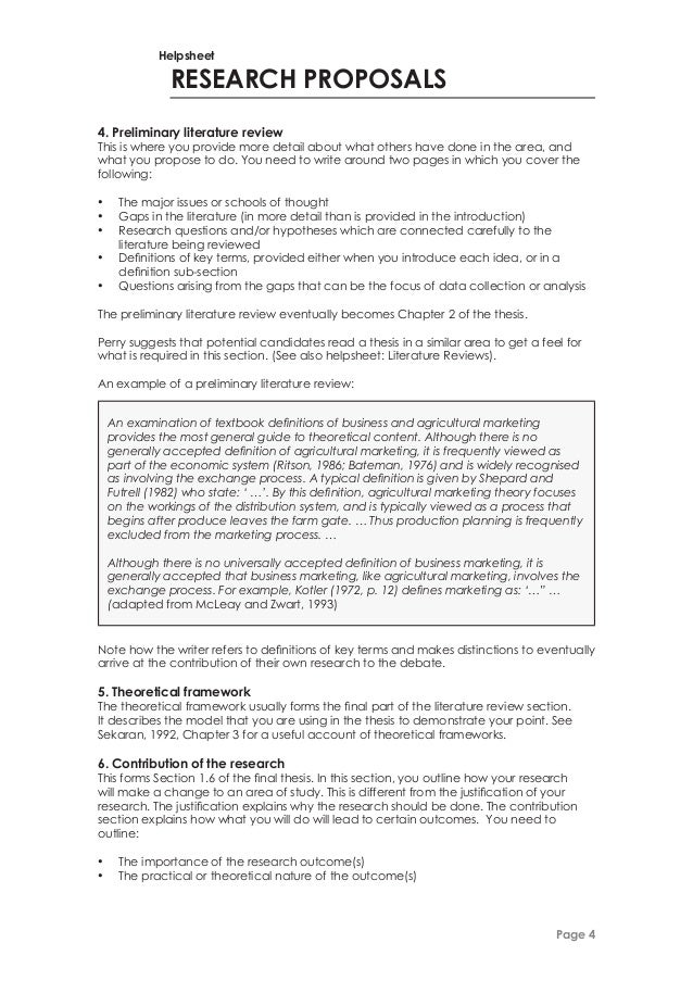 example of preliminary literature review in research proposal