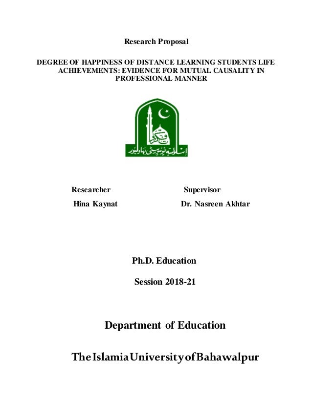 Distance learning research proposal