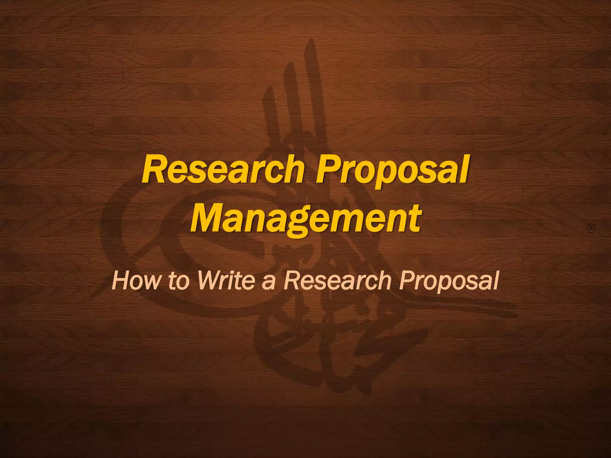 Research proposal: How to Write a Research Proposal | PPT
