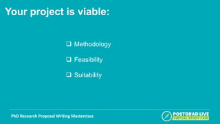 Writing a PhD Research Proposal | PPTX