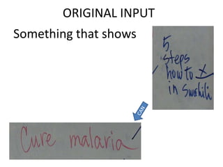 ORIGINAL INPUT
Something that shows

 