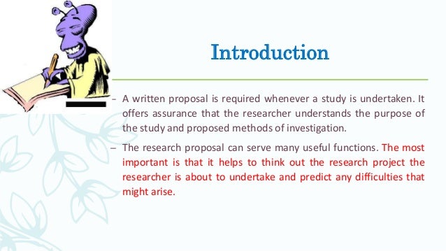 preparing a Research proposal