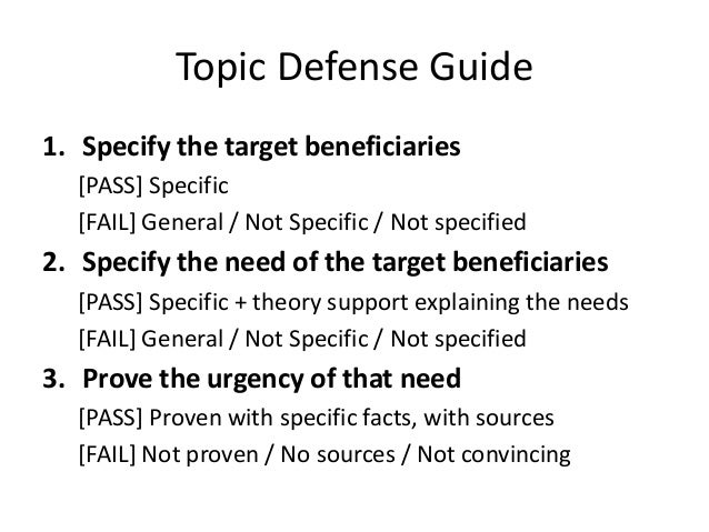 research topic defense