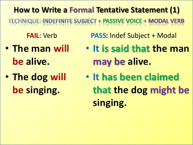 how to write a tentative thesis statement