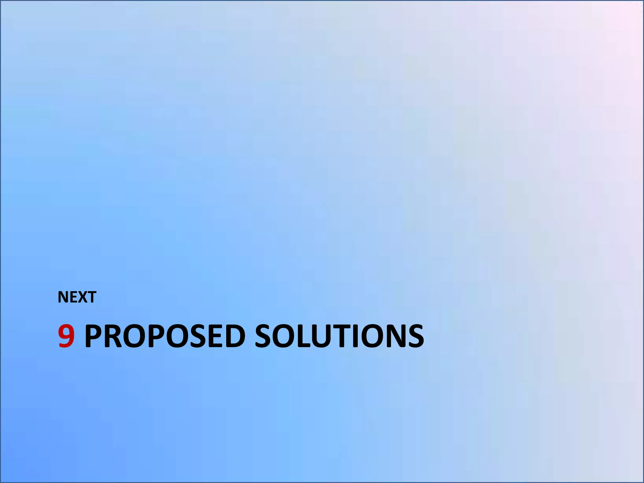 NEXT

9 PROPOSED SOLUTIONS

 